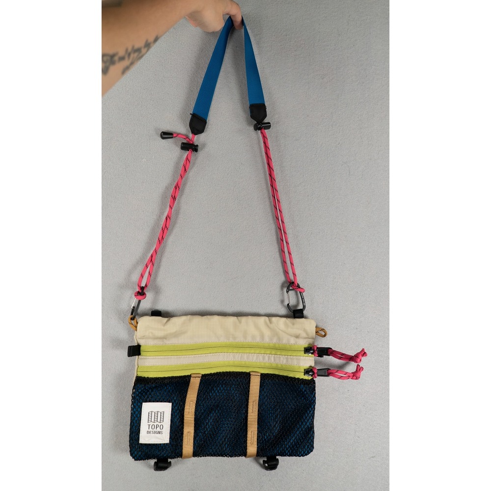 Topo Designs Accessory Shoulder Bag Ripstop Mesh Multi Color Block Pouch